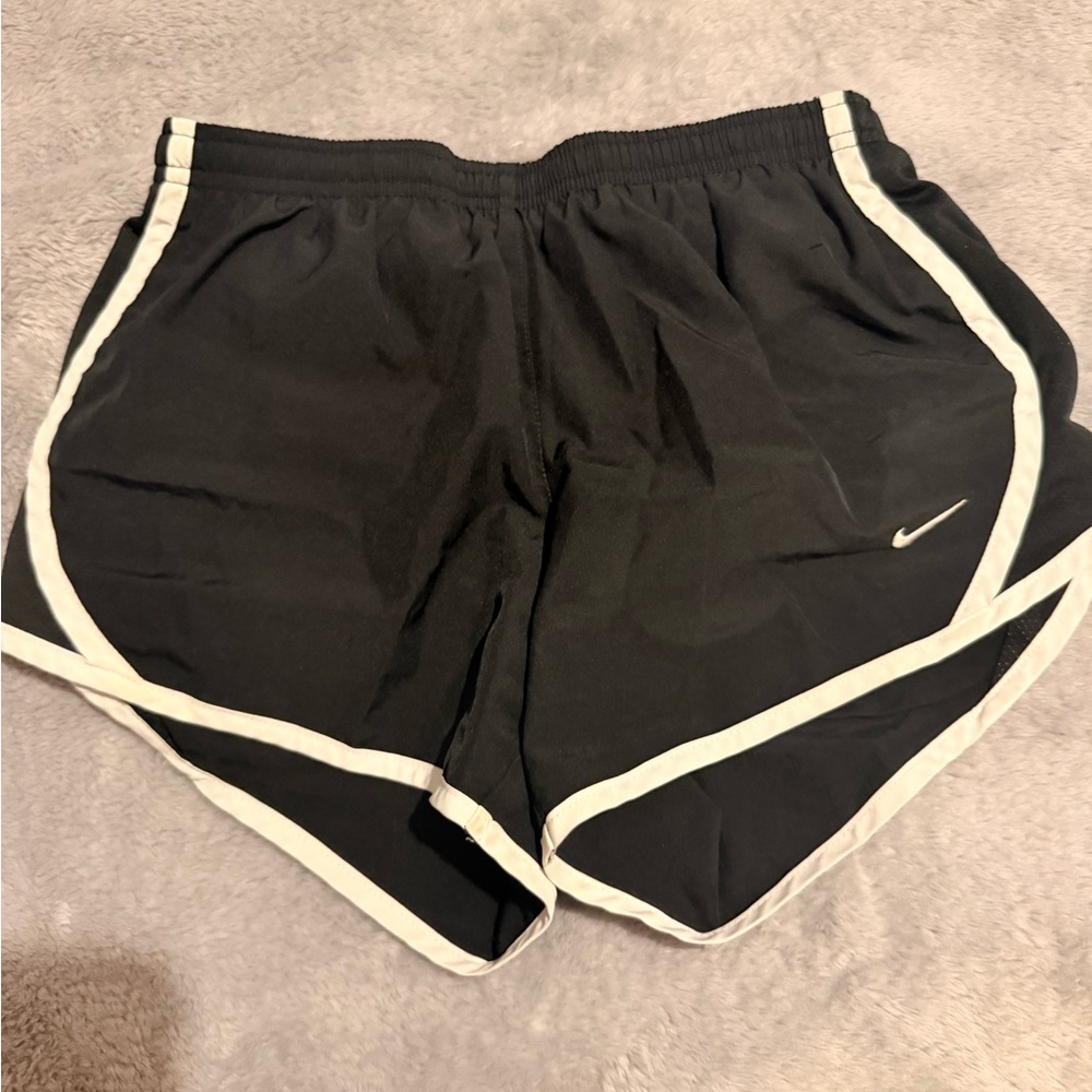 Nike Black Athletic Shorts with White Trim